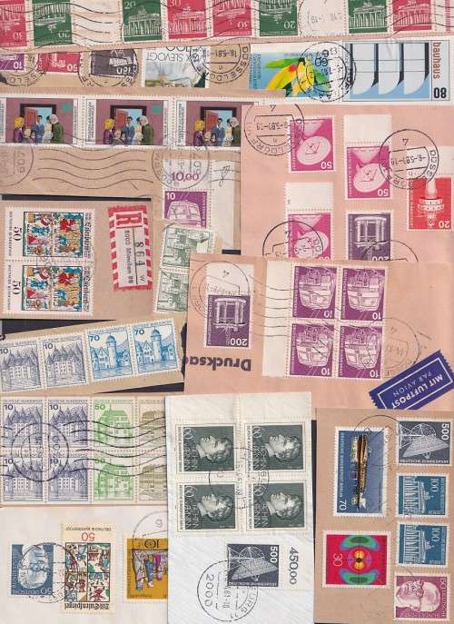 GERMANY - a few hundred used stamps, good value lot (6 scans)